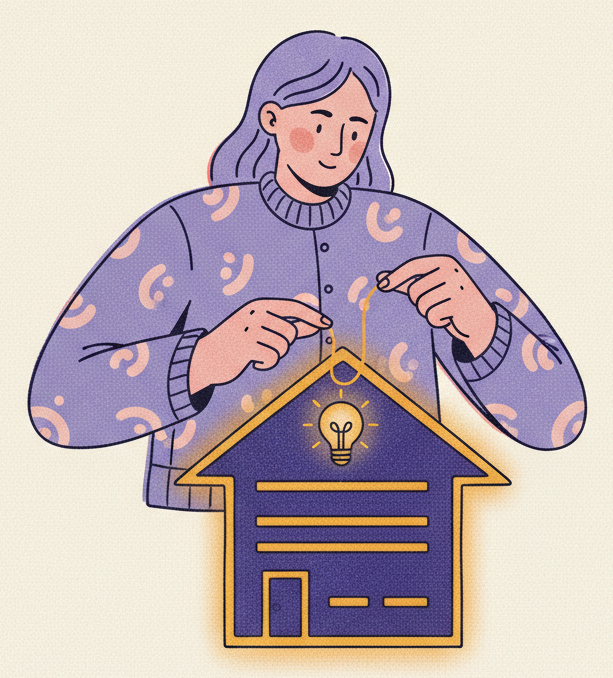 Illustration of building a custom product from a blueprint