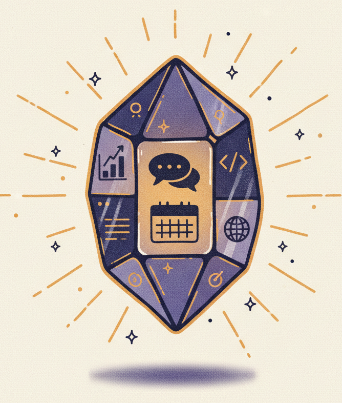 Illustration of a software studio building apps